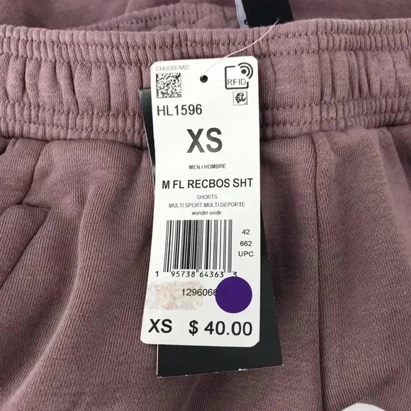 Adidas Originals Stadium Fleece Shorts XS Badge of Sport Recycled Men’s Pockets - Picture 2 of 7